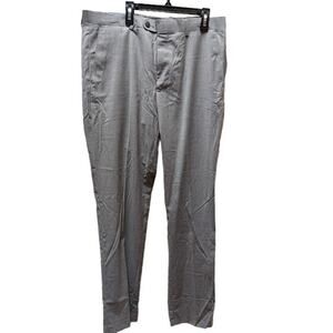 Vince Camuto Size 34" waist 40" Inseam Mens Flat Front Gray Wool Dress Pants